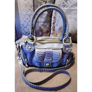 Kathy Van Zeeland - Alligator Style Blue Handbag